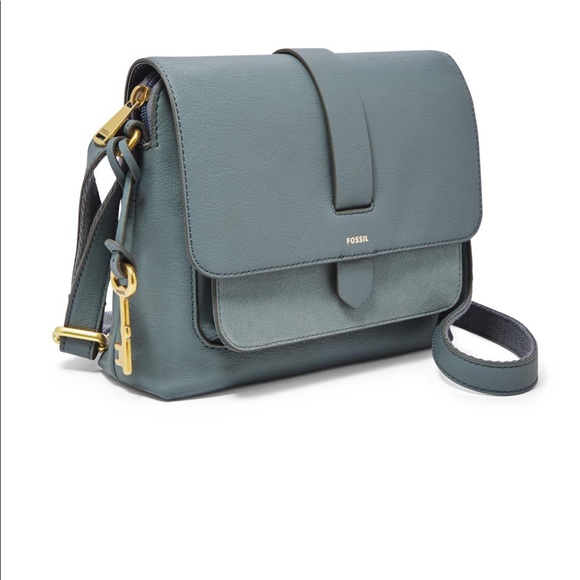 NWOT. Fossil Crossbody Blue - Picture 1 of 9